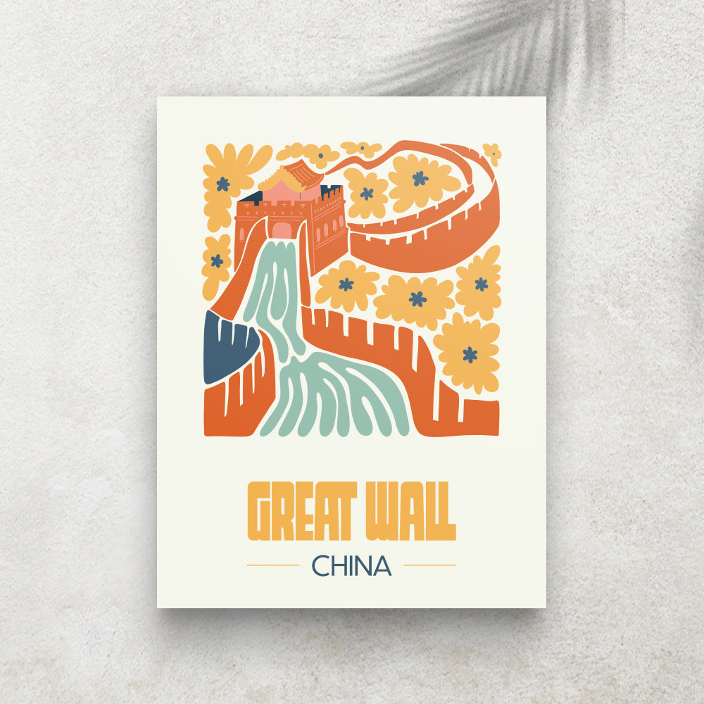Great Wall – Affiche Minimaliste Voyage