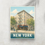 Greenwich Village – Affiche Vintage Cinéma & Voyage