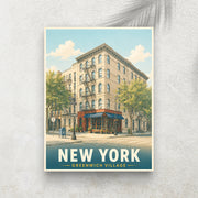 Greenwich Village – Affiche Vintage Cinéma & Voyage