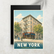 Greenwich Village – Affiche Vintage Cinéma & Voyage