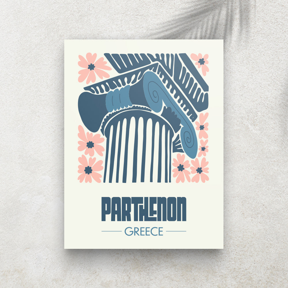 Parthenon – Affiche Minimaliste Voyage