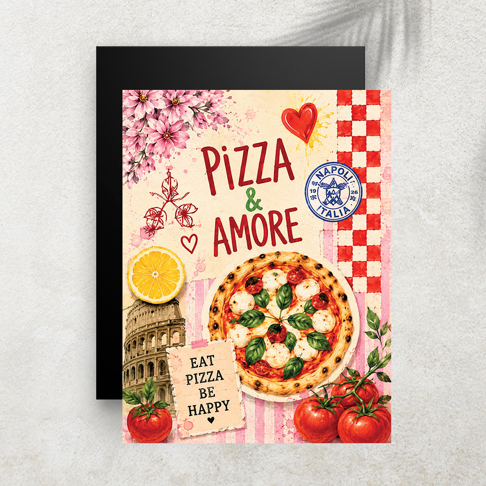 Pizza & Amore – Affiche Vintage Italienne