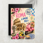 Roma & Amore Mio Rose – Affiche Vintage Dolce Vita