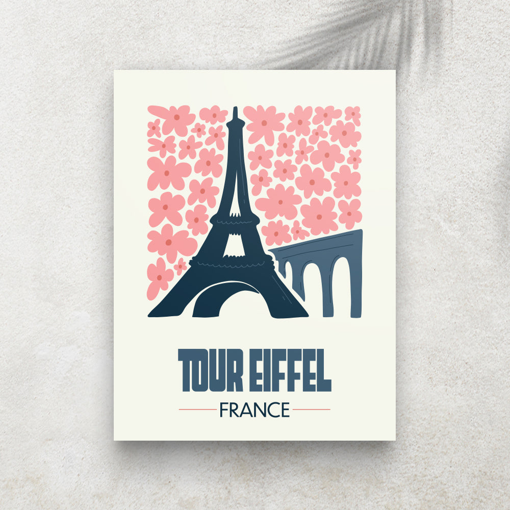 Tour Eiffel – Affiche Minimaliste Voyage