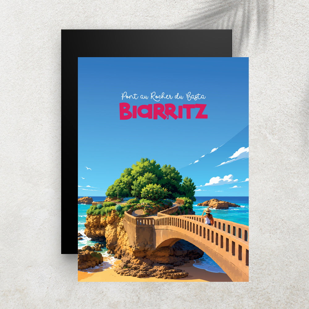 Pont au Rocher du Basta - Affiche Ville Minimaliste