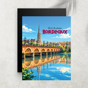 Pont de Pierre - Affiche Ville Minimaliste