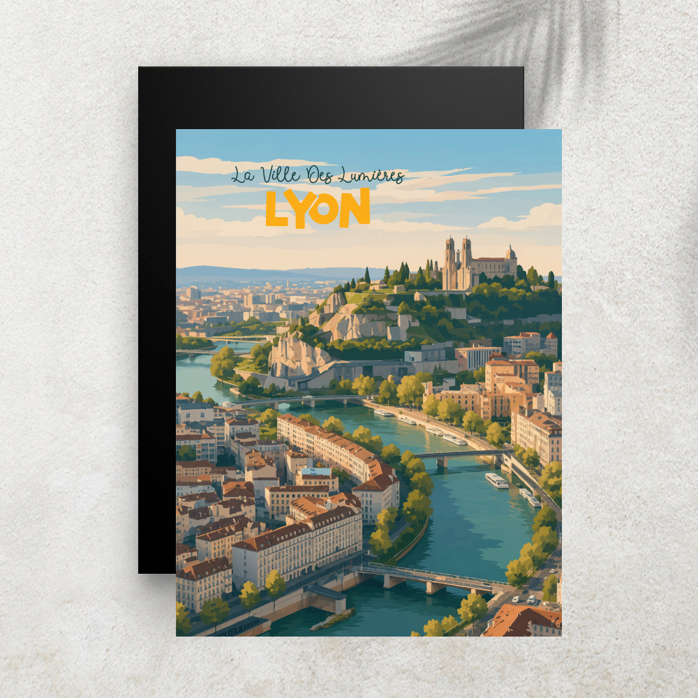 La Ville des Lumières - Affiche Ville Minimaliste