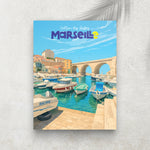 Vallon des Auffes - Affiche Ville Minimaliste
