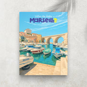 Vallon des Auffes - Affiche Ville Minimaliste