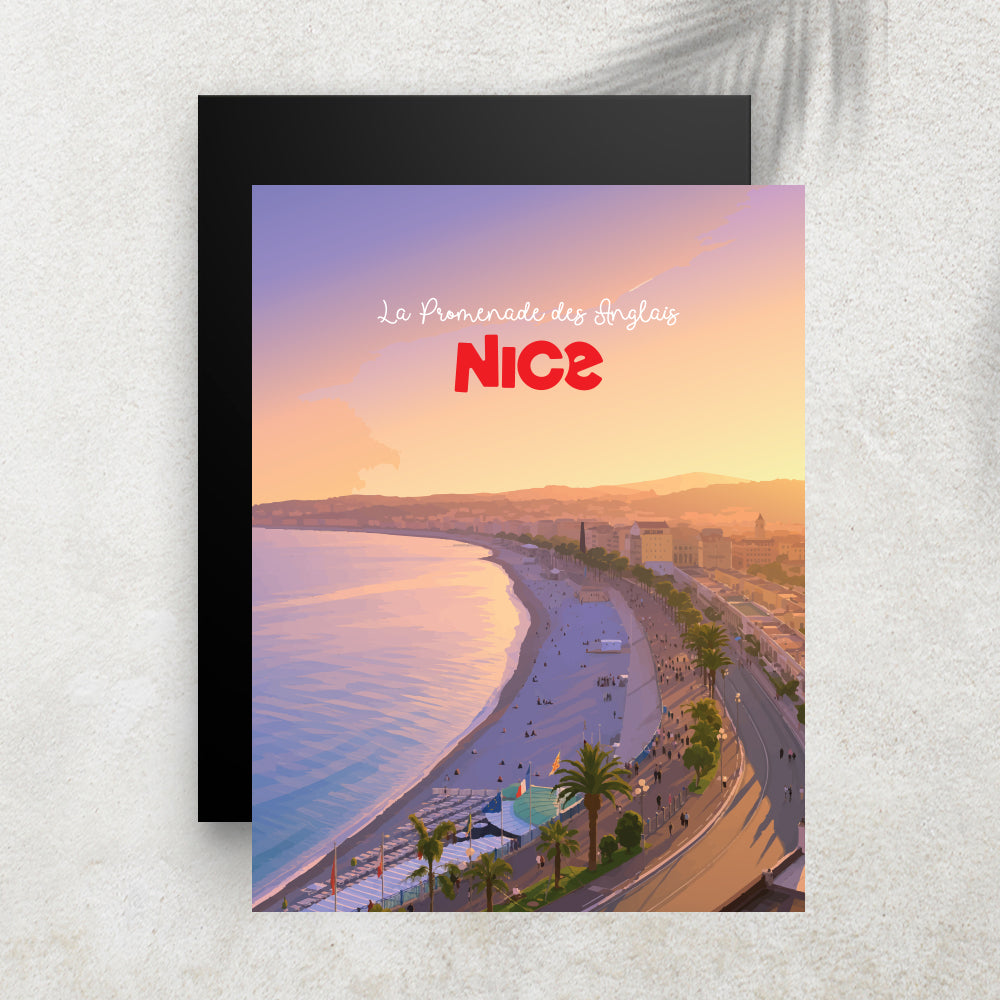 La Promenade des Anglais - Affiche Ville Minimaliste