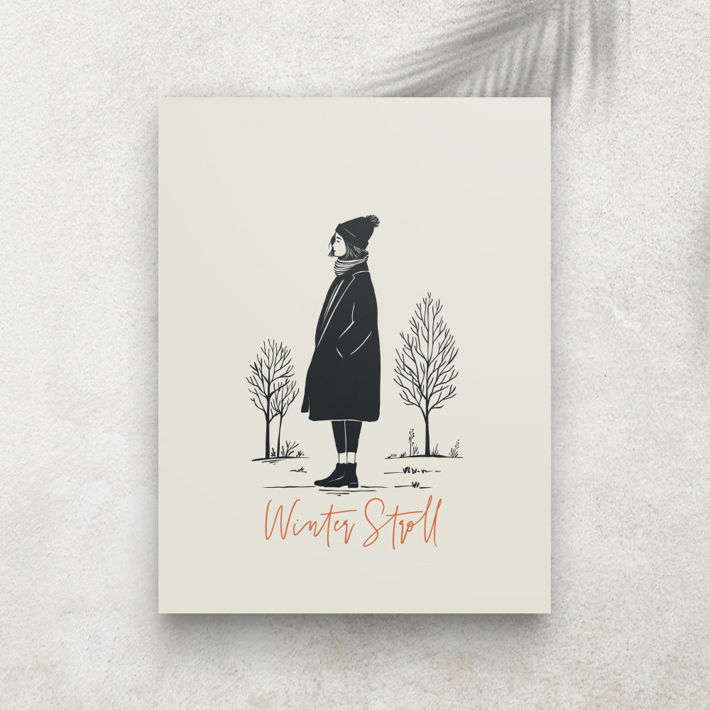 Winter Stroll – Affiche Hiver
