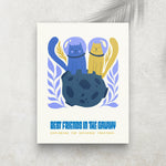 Best Friends in the Galaxy – Affiche Espace Minimaliste