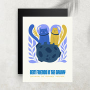 Best Friends in the Galaxy – Affiche Espace Minimaliste