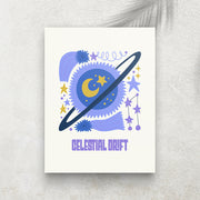 Celestial Drift – Affiche Espace Minimaliste