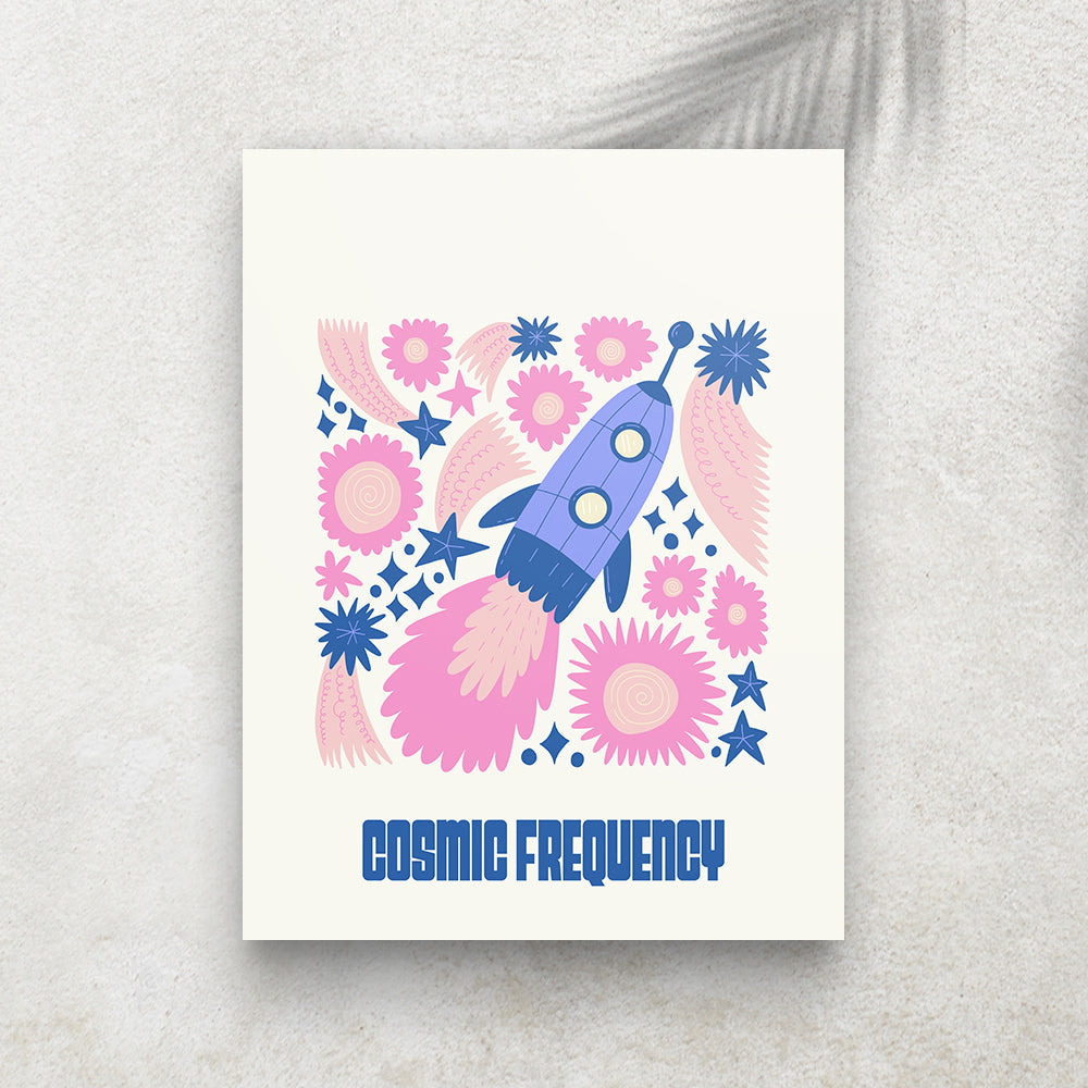 Cosmic Frequency – Affiche Espace Minimaliste