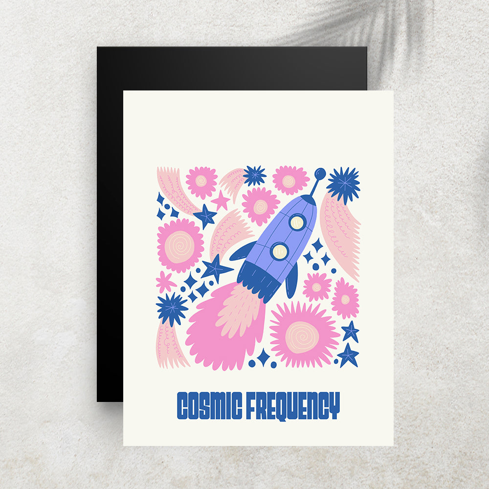 Cosmic Frequency – Affiche Espace Minimaliste