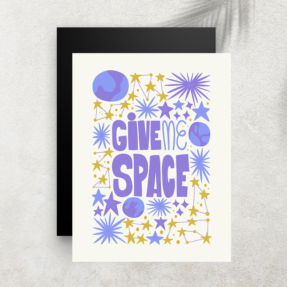 Give Me Space – Affiche Espace Minimaliste
