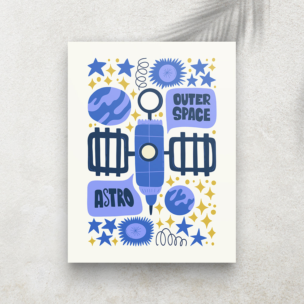 Outer Space – Affiche Espace Minimaliste