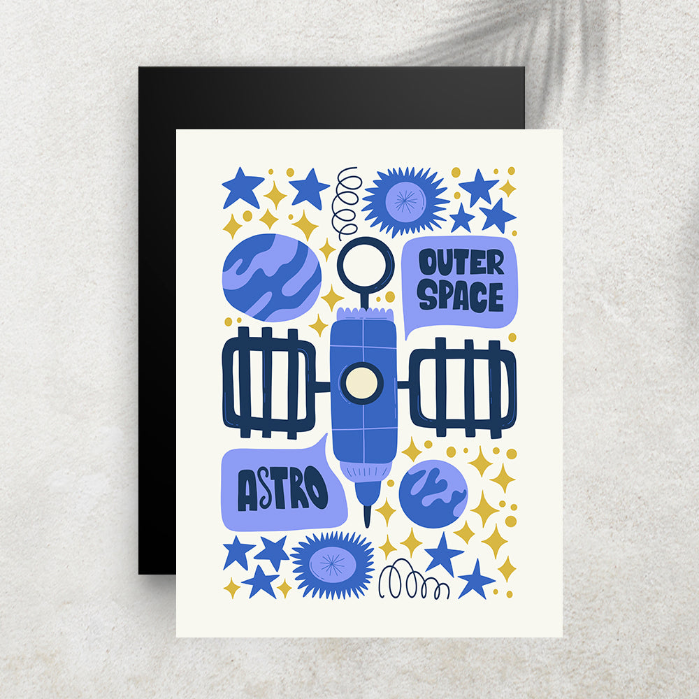 Outer Space – Affiche Espace Minimaliste