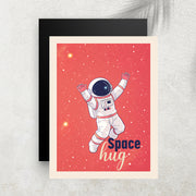 Space Hug – Affiche Astronaute Vintage