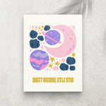 Sweet Dreams, Little Star – Affiche Espace Minimaliste