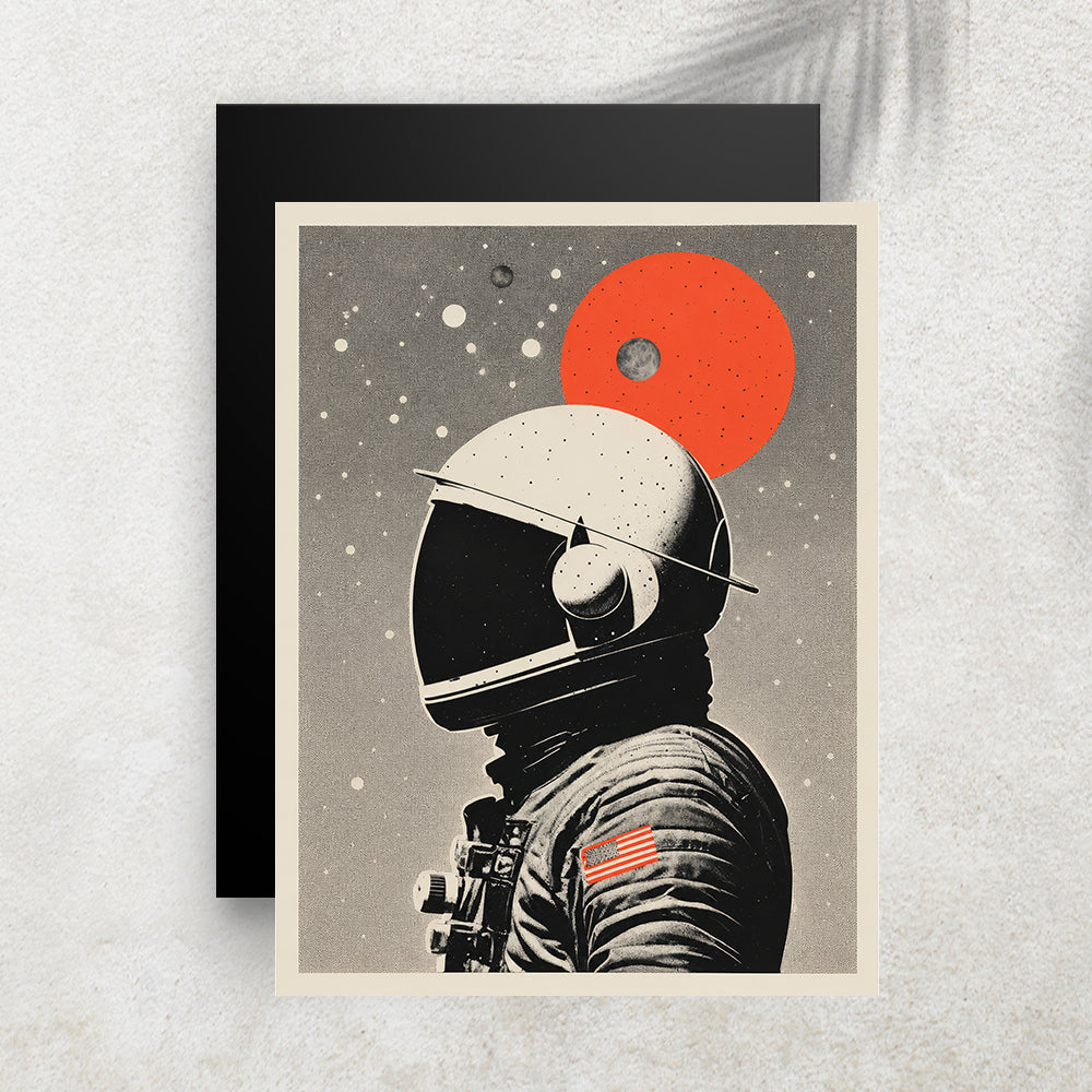 Astronaute Vintage – Affiche Espace Rétro