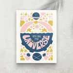 You Are My Universe – Affiche Espace Minimaliste