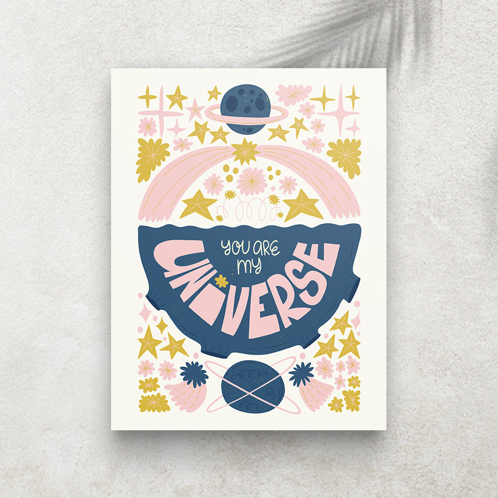 You Are My Universe – Affiche Espace Minimaliste