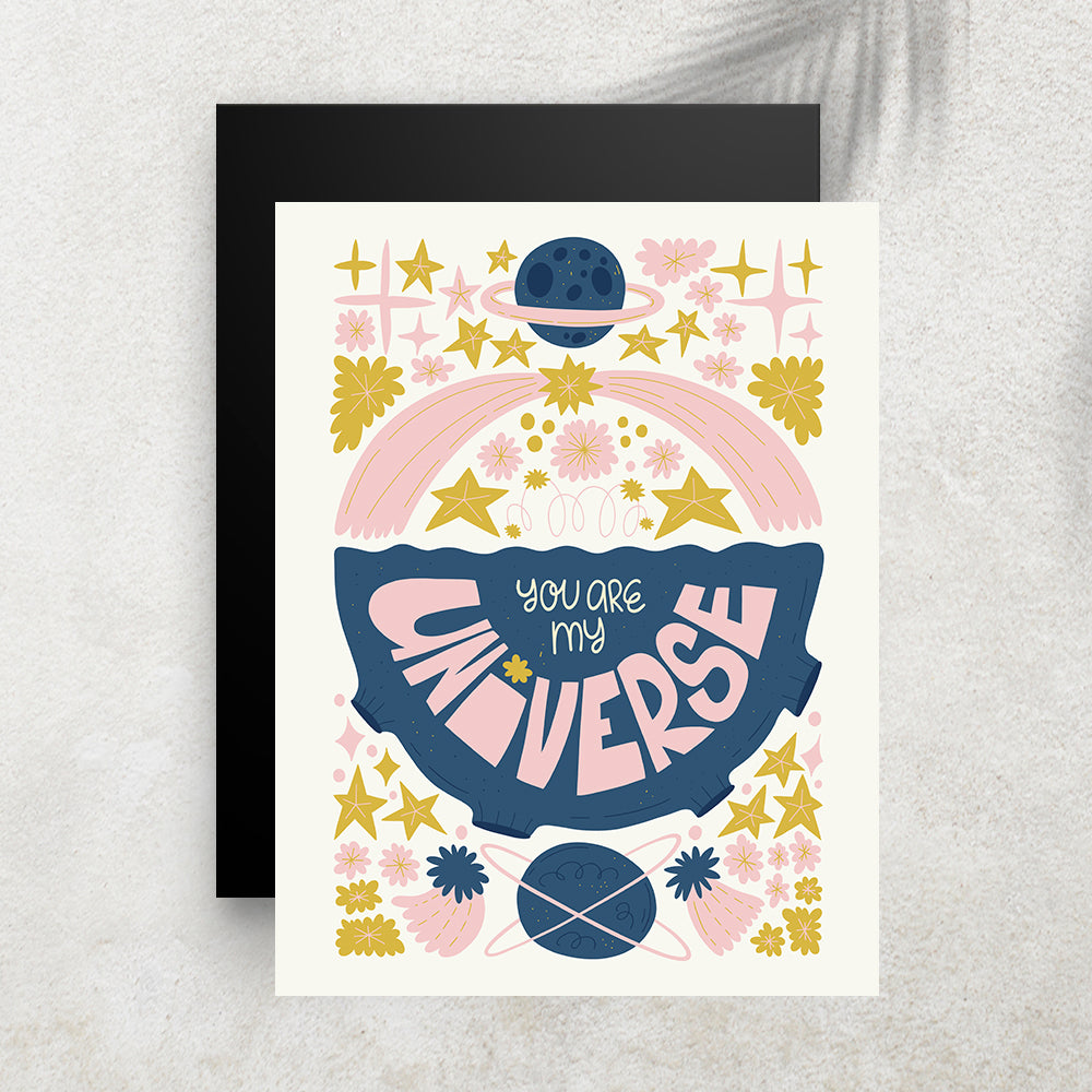 You Are My Universe – Affiche Espace Minimaliste